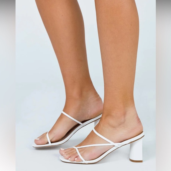 princess polly white heels size 6 - Picture 3 of 9